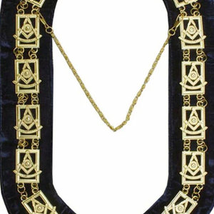 Officers Blue Lodge Collar Set Royal Blue Machine Embroidery Masonic Regalia <b>Craft</b> Master Masons Mm Apron - Product Image 6