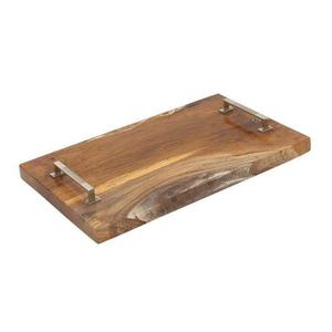 Plateau de service rectangulaire en bois, nouveau design tendance, pour la maison, pour servir des aliments, du thé, du café, de la vaisselle - Product Image 6