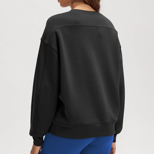 เสื้อกันหนาวแขนยาวลำลองสตรีทแวร์โชว์ไหล่เสื้อฮู้ดระบายอากาศเป็นมิตรกับสิ่งแวดล้อมเสื้อกันหนาวถักสำหรับผู้หญิง - Product Image 2