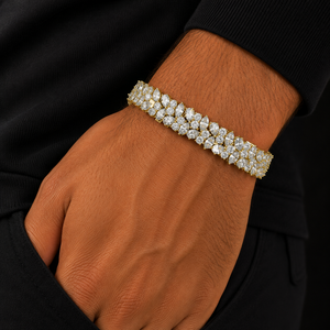 Luxury Multi Shape Cluster Tennis <b>Bracelet</b> Moissanite Diamond 10K 14K <b>Solid</b> Gold DEF VVS Engagement Fine Jewelry for Women Gifts - Product Image 2