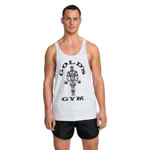 Camiseta sin mangas gris para hombre Culturismo Stringer | Chaleco de gimnasio de algodón orgánico | Camiseta de entrenamiento sin mangas 2025 Muscle Fit Training Tank Top - Product Image 1
