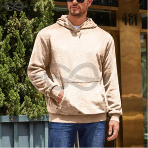 Sweat-shirt à capuche double face résistant à l'usure pour hommes, vêtements en polaire épais et chaud de couleur unie pour l'hiver - Product Image 4