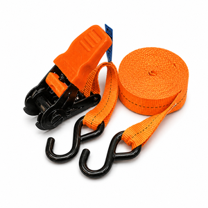 Venta al por mayor tamaño personalizado 25mm naranja poliéster trinquete correa de amarre con mango de plástico listo para la exportación de Vietnam - Product Image 1