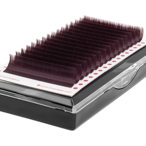 CharmLash m curl cils marron foncé cils marron moyen extensions de cils colorés boucle stable haut de gamme pbt léger D curl - Product Image 1