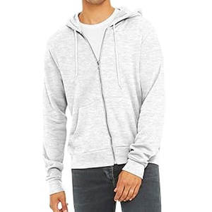 Sudaderas con capucha Bella Canvas con cremallera, venta al por mayor de fábrica, sudaderas con capucha para hombre, Sudadera con capucha y logotipo de impresión de calidad con cremallera polar de algodón 100% - Product Image 3