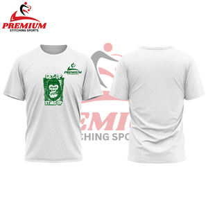 Camisetas de algodón con estampado personalizado, camisetas con cuello redondo y costuras en contraste para hombre, camiseta lavada con ácido con serigrafía gráfica de gran tamaño - Product Image 1