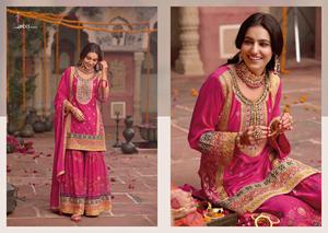 Costume Sharara imprimé numérique Chinon avec vêtements indiens et pakistanais fabriqués à la mode Dupatta Maruti - Product Image 2