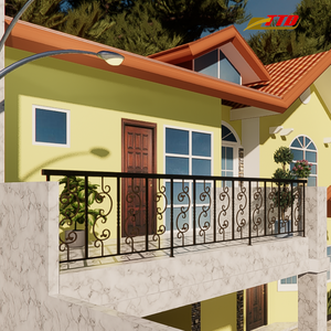 Small Modern Villa Balcony Wrought Iron Railing Wrought Iron Craftsmanship Elegant Design Durable Materials Long Service Life - Product Image 5