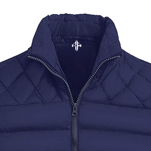 Chaqueta de invierno con logotipo personalizado de tendencia superior Chaqueta acolchada con cremallera estampada transpirable de poliéster 100% de ATLANTIC - Product Image 5