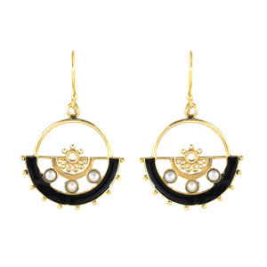 Pendientes de Plata de Ley 9.25 Chapados en Oro con Perlas de Diseño de Lujo para Mujer, Regalo de Joyería para Fiesta de Cumpleaños - Product Image 3