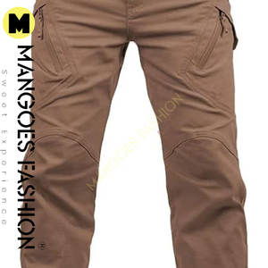 Pantalones Tácticos Marrones Transpirables de Alta Calidad al por Mayor con Cierre de Cremallera, Cintura Elástica, Lazos de Cinturón Anchos y Corduroy Triangular de Plástico - Product Image 4