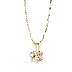 18kt oro puro sólido lujo minimalista punta colgante laboratorio diamante mariposa encanto Collar para mujer fiesta desgaste al por mayor - Product Image 5