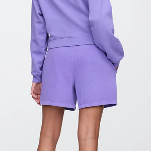 Nouveau arrivé 2025 short pour femme haute qualité personnalisé DTF imprimé logo boxy court avec poches latérales short respirant pour femme - Product Image 6