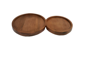 Bandeja para servir de madera con acabado natural, regalo elegante para el uso de la Mesa de Ramadán en el hogar y el hotel - Product Image 6