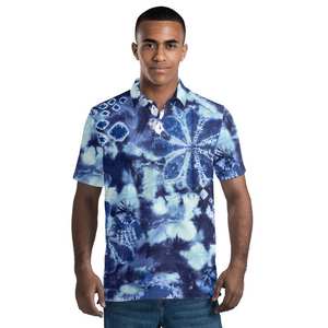 Sublimation personnalisée pour hommes à séchage rapide imprimée pour tissu tricoté polo avec col brodé pour le golf et le tennis - Product Image 6
