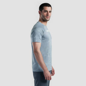 เสื้อยืด Alpha Crew (สีน้ำเงิน JK) ผ้าเจอร์ซีย์ 100% โพลีเอสเตอร์ พรีเมียมคอตตอน 200 กรัม ลายพิมพ์ซิลค์สกรีนแบบเรียบ ผ้าเนื้อนุ่ม - Product Image 2