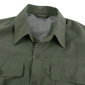 Chemise cargo à manches courtes pour l'été avec tissu à séchage rapide et conception de poche utilitaire - Product Image 3
