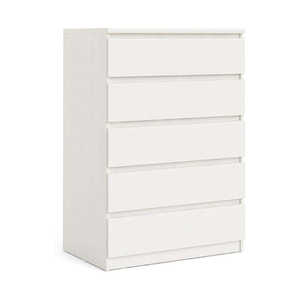 Minimal 5 <b>Drawer</b> <b>Chest</b> <b>of</b> <b>Drawers</b> <b>White</b> High Gloss Hot Sale <b>Drawer</b> Cabinet - Product Image 4