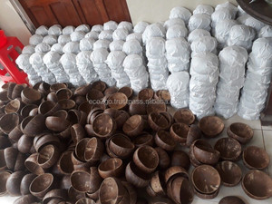 Quantité en vrac disponible bol en noix de coco naturelle avec logo gravé/bols en noix de coco faisant des bougies de haute qualité fabriquées au Vietnam - Product Image 4