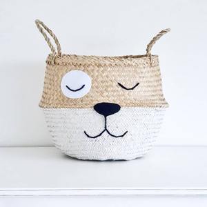 Cesta de almacenamiento para niños hecha de algas marinas de alta calidad, precio de fábrica, cestas de paja para niños - Product Image 2