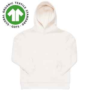Sudadera con capucha de lana de algodón orgánico 100% para hombre-Natural Heavyweight 9 oz, sudadera sostenible certificada GOTS al por mayor - Product Image 4