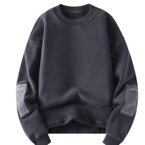 Sweat-shirt à col rond en molleton de coton personnalisé, de haute qualité, confortable, décontracté, à manches longues, pour un usage quotidien - Product Image 2