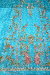 Organza de créateur moderne brodé à la main sans couture Salwar Kameez indien tendance pour les fêtes traditionnelles des femmes - Product Image 2