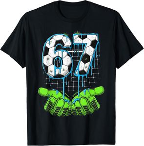 Camiseta de Portero de Fútbol Casual de Manga Corta para Hombre, Estilo Vintage, 100% Algodón Lavado |   Camiseta Blanca Número 67 Extra Grande Antiarrugas - Product Image 1