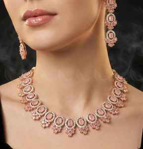 Collar Duplet Multicolor Natural, Joyería Nupcial India, Collar Bollywood - Product Image 4