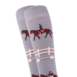Chaussettes d'équitation sportives à logo personnalisé, nouveau design, chaussettes hautes pour l'équitation, en vente, vêtements d'équitation unisexes - Product Image 5
