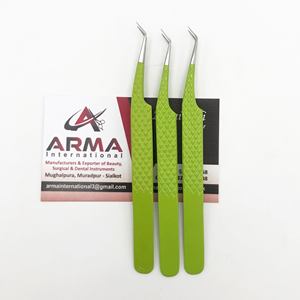 ที่หนีบขนตาแบบด้ามจับเพชร45องศาทำจากสเตนเลสอย่างยั่งยืนสำหรับปลายที่มีวอลลุ่มและไฟเบอร์ฉลากตามต้องการ - Product Image 1