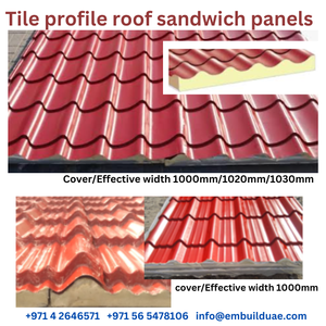 Ngói hồ sơ mái bánh sandwich tấm Dubai/UAE, ngói hiệu ứng cách nhiệt mái nhà tấm Dubai/UAE, ngói mái nhà tấm Dubai/ Abu Dhabi - Product Image 1