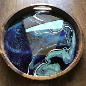 ถาดเสิร์ฟไม้เรซินชิ้นเดียวทำด้วยมือพร้อมวัสดุคุณภาพดีเยี่ยม - Product Image 4