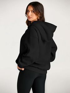 Moda reina mujeres sudaderas con capucha de gran tamaño sudaderas de lana otoño moda 2025 pulóver suéteres ropa de invierno - Product Image 3