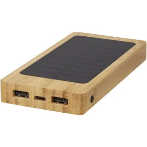 Banque d'alimentation solaire écologique Alata Bamboo pour le camping et la randonnée - Product Image 1