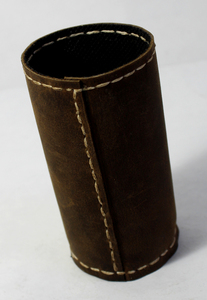 Porte-crayon en cuir de buffle 100% naturel fait à la main doux et souple utilisation de carte de visite marron - Product Image 4