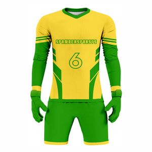 Uniforme de invierno de alta calidad personalizado Unisex poliéster manga larga portero fútbol Jersey conjunto - Product Image 1