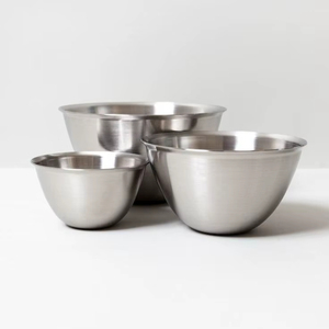 Bol de service en acier inoxydable à finition miroir pour la présentation de table, améliorant l'apparence des aliments avec un aspect poli réfléchissant - Product Image 1