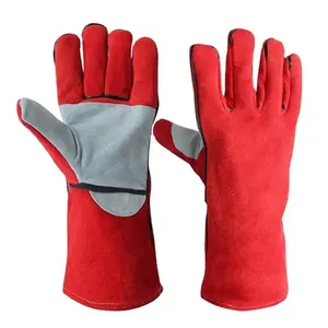 Новейшие дизайны сварочные перчатки из коровьей кожи термостойкие перчатки оптом 2024 сварочные перчатки на заказ