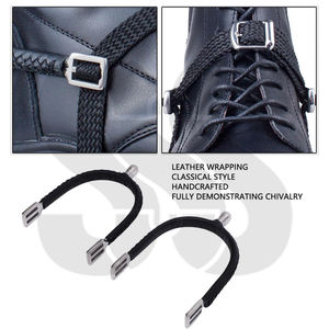 Ensemble de 4 éperons d'équitation de qualité supérieure, personnalisables avec logo, réglables, en acier inoxydable/acier au carbone/laiton, pour une coordination parfaite cavalier-cheval - Product Image 4