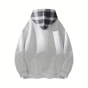 เสื้อฮู้ดบุซับในสำหรับผู้ชาย ผ้าฝ้าย 70% โพลีเอสเตอร์ 30% กันน้ำ ตัดต่อสีทูโทน กระเป๋าหน้า 3 มิติ  รับผลิตตามแบบ OEM - Product Image 2