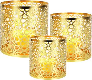 Juego de 3 diseños de hierro Metal Tea Light Votive Holder Nuevo diseño hecho a mano Sala de estar antigua Fabricante mayorista Exportador - Product Image 1