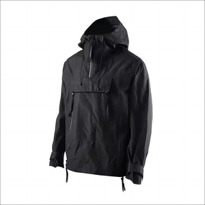 OEM Custom Printed <b>Pullover</b> Coat Half Zipper Oversize Casual Winter Waterproof Canvas Front Pocket Stand Collar - Product Image 6