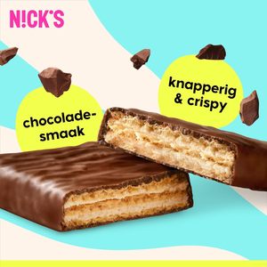 NICKS <b>Protein</b> Table Bars Chocolate | 25% <b>Protein</b> | 198 Calories | Low Carb Wafer, No Added Sugar, (9x40g) - Product Image 3