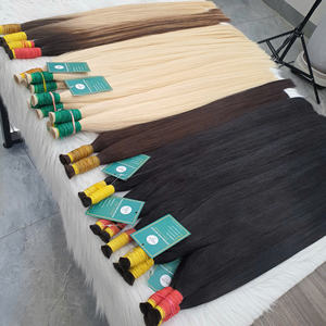Venta al por mayor Super doble dibujado vietnamita crudo extensiones de cabello humano hueso recto todos los colores paquete a granel precio competitivo - Product Image 1
