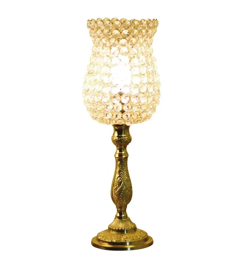 Best Quality Modern Gold Color Metal Lamp With Transparent Fiber Shade .