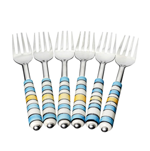 Ustensiles de cuisine Cuillères à poignée métallique Couverts en métal en acier Ensembles Conception personnalisée Table à manger Cuillère à café Fourchette - Product Image 6