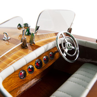 Chris Craft Triple réplica de madera medio pintada con sótano adjunto hecho a mano estilo náutico decoración regalo al por mayor