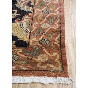 พรมขนสัตว์ถักมือ Gulnar สีเบจ-น้ำตาล ลายเหรียญรูปสี่เหลี่ยมผืนผ้า สำหรับห้องนั่งเล่น ห้องโถง ทางเดิน เหมาะสำหรับวัยรุ่น รุ่น SKWL-175 - Product Image 4