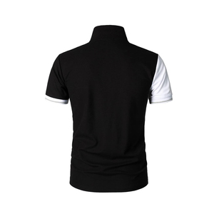 เสื้อยืดคอวีแขนสั้นผู้ชายลำลองสำหรับฤดูร้อนปี 2025 สีพื้น ปักลาย ระบายอากาศได้ดี ผ้าฝ้ายถัก 100% รับสั่งทำ - Product Image 3